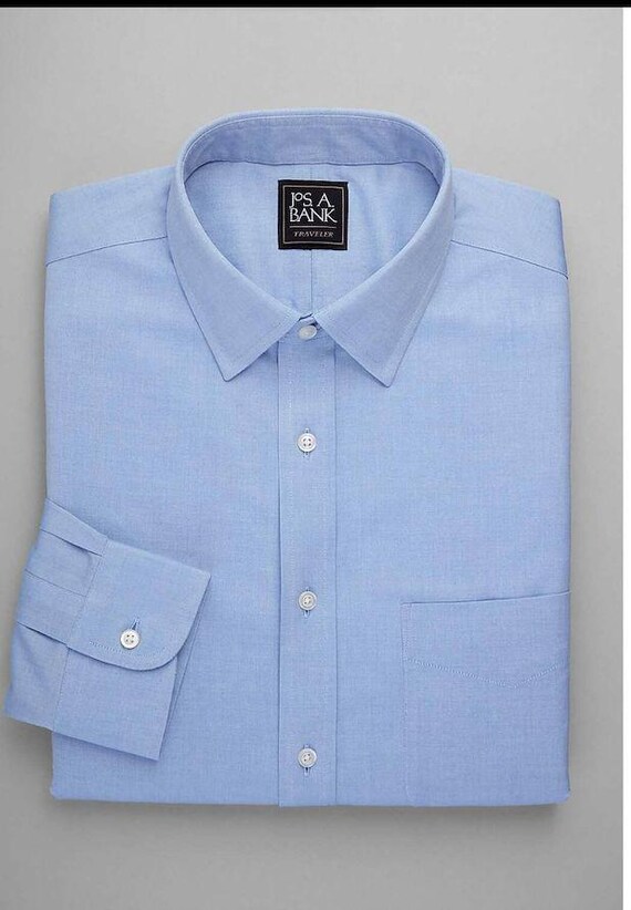 16 36 dress shirt $125 Neiman Marcus 16 36/37 Men's Classic-Fit White Blue Long-Sleeve Dress  Shirt
