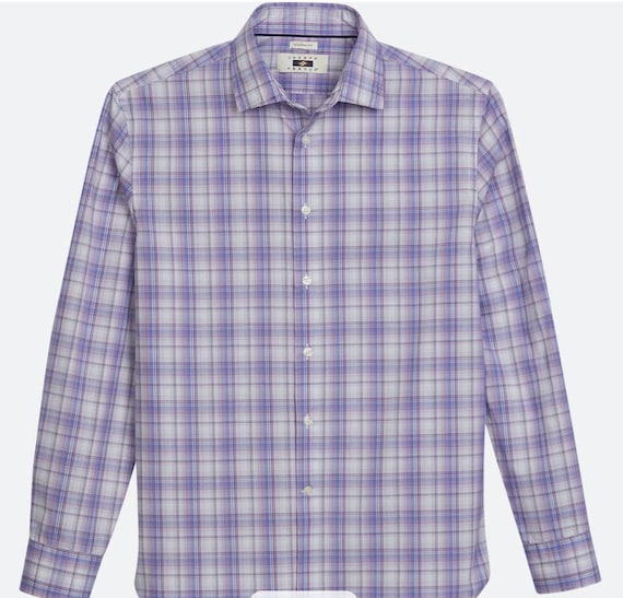 Joseph Abboud Modern Fit Ombre Check Sport Shirt, Purple Color, 3XLT Size -  Etsy