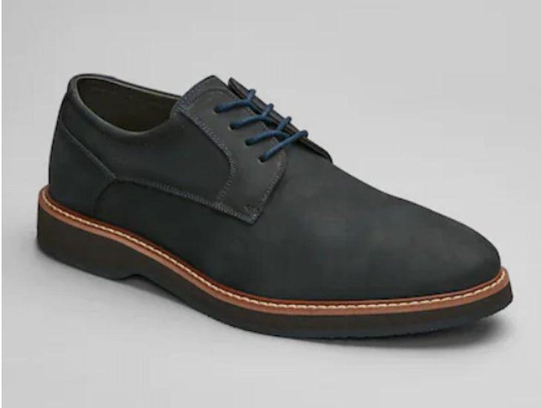 Joseph Abboud Kevin Plain Toe Oxfords,navy Leather Dress Shoes