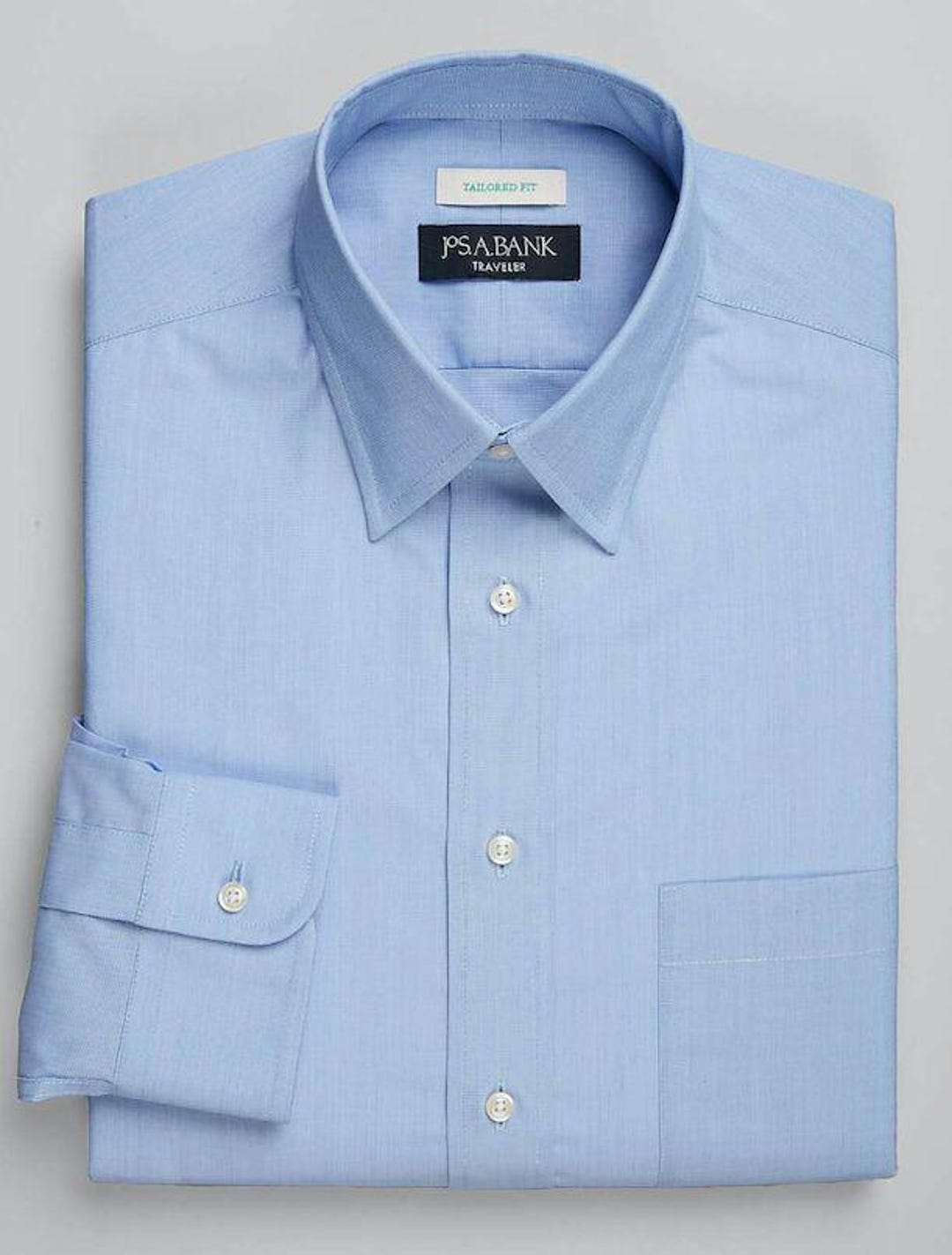 Jos. A.bank Traveler Collection Tailored Fit Point Collar Dress 