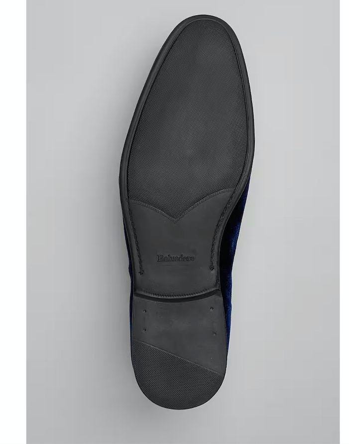 Belvedere Paolo Navy Velvet Slip-On Formal Loafers  8.5 D- Width Belvedere Paolo Velvet Slip-On Formal Loafers - Belvedere  main image 4
