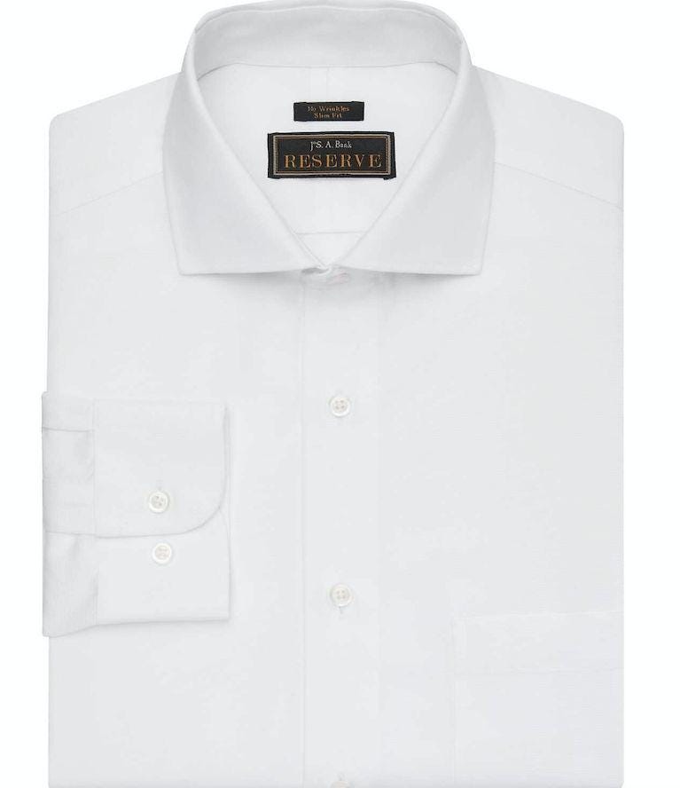 Jos. A.bank Reserve Collection Slim Fit Cutaway Collar White Dress Shirt  15.5x32 - Etsy