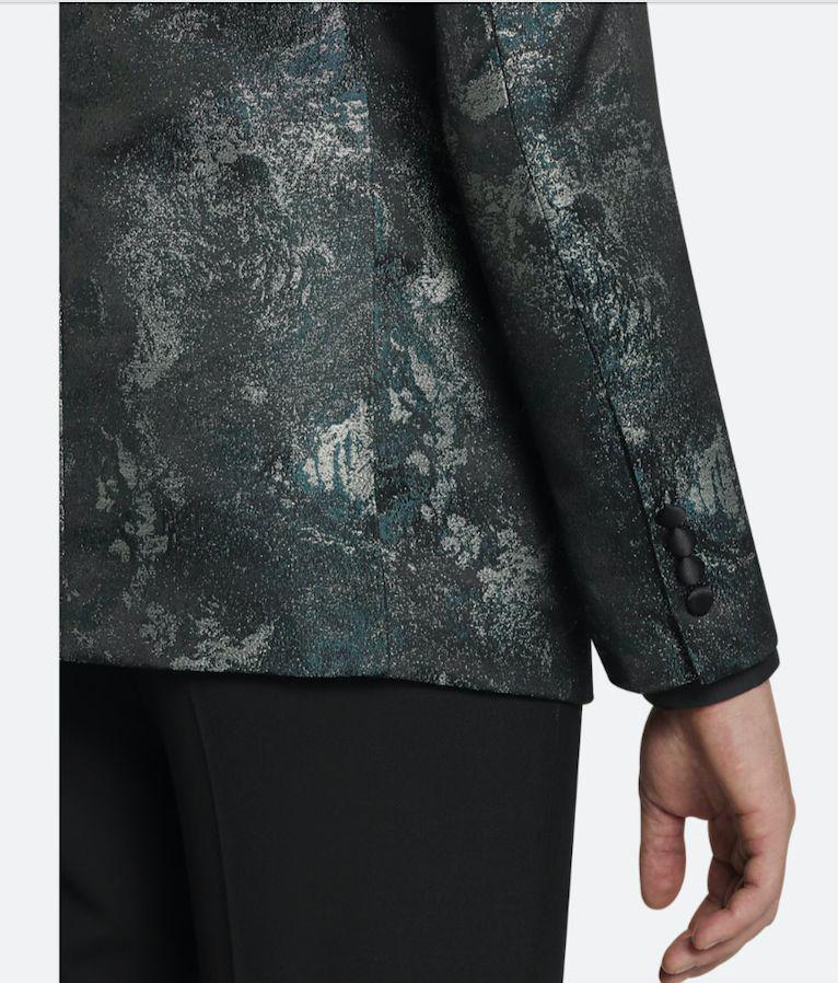 Egara Slim Fit Galaxy Dinner Jacket Teal silver. Size 36S Etsy Ireland