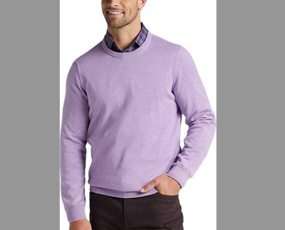 Joseph Abboud Modern Fit Crew Neck Pima Sweater size 2X Colour Lavender Etsy