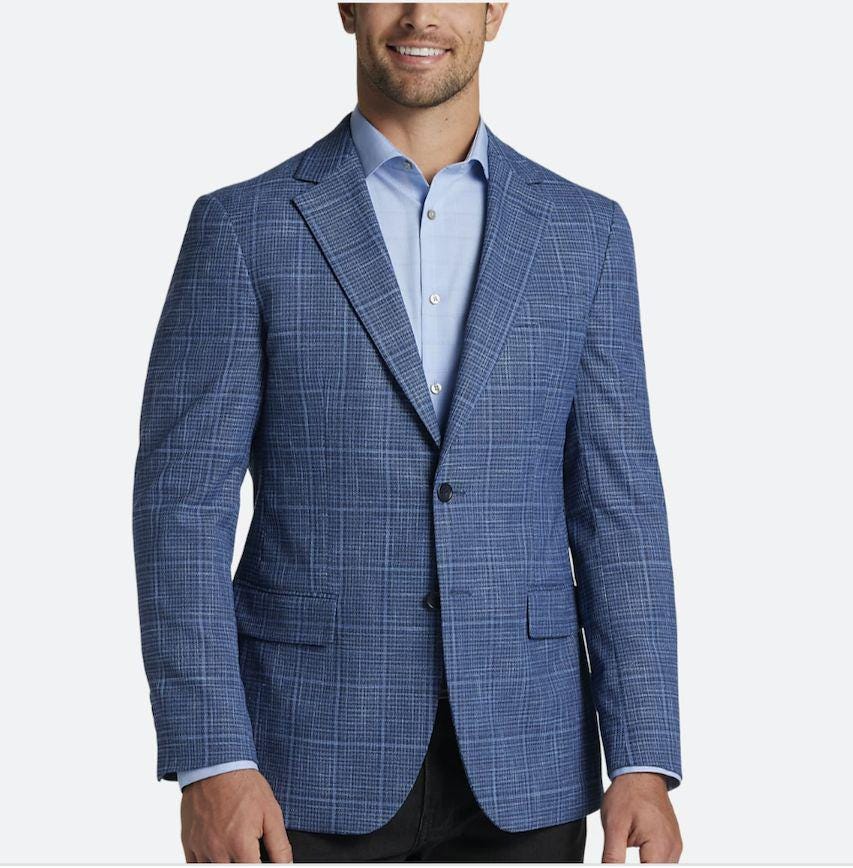 Pronto Uomo Modern Fit Notch Lapel Sport Coat-50r Colour: Blue