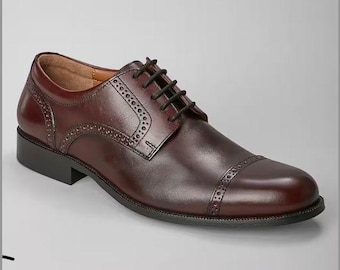 Johnston & Murphy Harmon Cap Toe Oxfords - 10.5 D width   colour:Burgundy