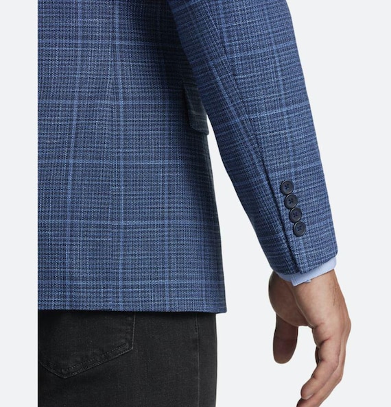 Pronto Uomo Modern Fit Notch Lapel Sport Coat-50r Colour: Blue