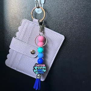 Coffee, Scrubs and Rubber Gloves Keychain