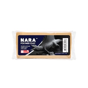 NARA Polymer Make and Bake Clay, 1 Color, 1 Block, 454g (1 lb.) (Egg Shell) - Perfect for Sculpting, Crafting and Jewelry Making