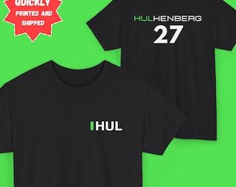 Nico Hulkenberg 27 Racing Fan Tee, Kick Sauber Team Shirt, F1 Clothing, Merch, Formula One Gift, Motorsport Team Apparel, Sleek F1 Design