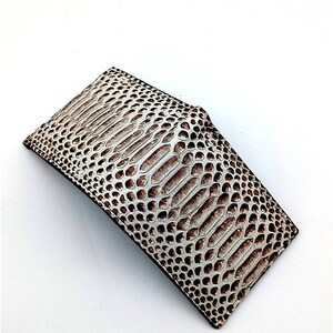 Handmade Snakeskin Bifold Wallet, Luxury Leather, 6 Card Slots image 5
