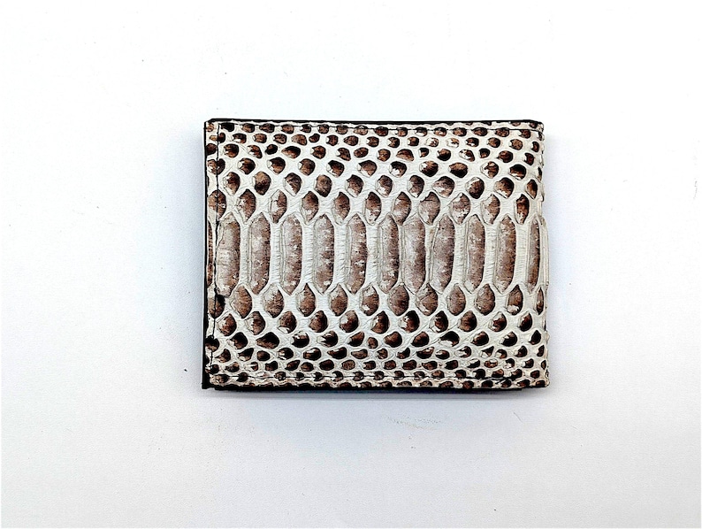 Handmade Snakeskin Bifold Wallet, Luxury Leather, 6 Card Slots image 6