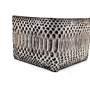 Handmade Snakeskin Bifold Wallet, Luxury Leather, 6 Card Slots image 4