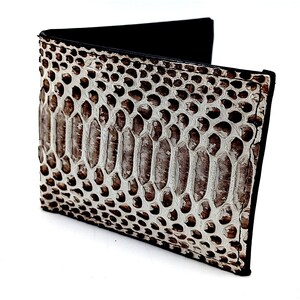 Handmade Snakeskin Bifold Wallet, Luxury Leather, 6 Card Slots image 3