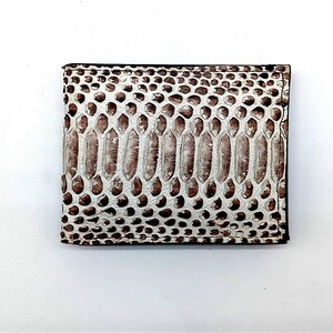 Handmade Snakeskin Bifold Wallet, Luxury Leather, 6 Card Slots image 7