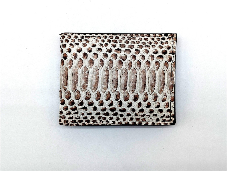Handmade Snakeskin Bifold Wallet, Luxury Leather, 6 Card Slots image 7