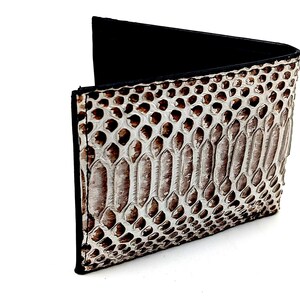 Handmade Snakeskin Bifold Wallet, Luxury Leather, 6 Card Slots image 8