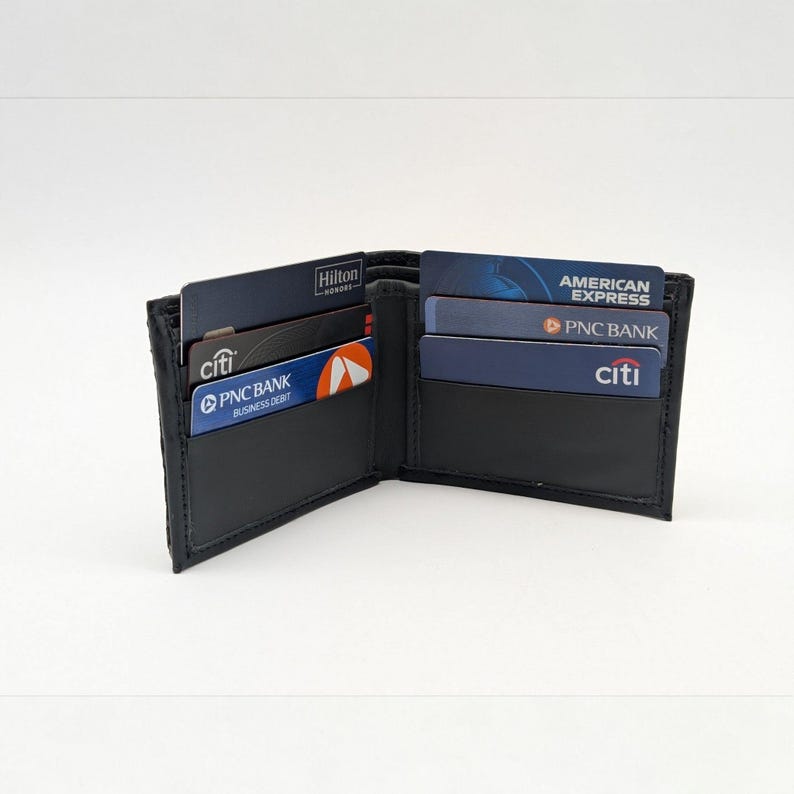 Handmade Snakeskin Bifold Wallet, Luxury Leather, 6 Card Slots image 2