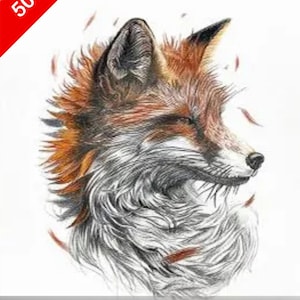 狐の鉛筆画 Fox 狐（Kitsune）Vulpes Vulpes Japanica : ネット絵師・独言の
