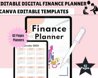 Digital Financial Budget Planner, Finance Tracker, GoodNotes Budget Planner, Undated Finance Planner, Monthly Budget, iPad Finance Template