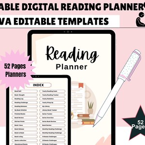 Digitales Lesetagebuch, Book Tracker, Leseplan, Leseplan, digitales Notizbuch, Lesetagebuch, GoodNotes, Buchbesprechung, Bücherregal