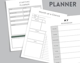 Digital Stay at Home Mom Planner PDF, Customizable Weekly & Daily Organizer, Home Management Gift, Gift for Busy Moms