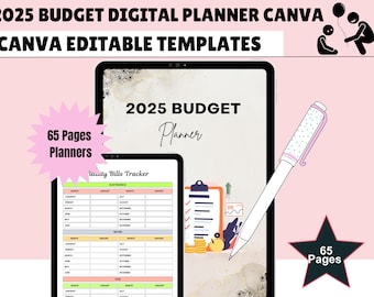 Digital Budget Planner, Digital Financial Budget Planner, Digital Finance Planner, Finance Tracker, Undated Budget Planner,GoodNotes Planner