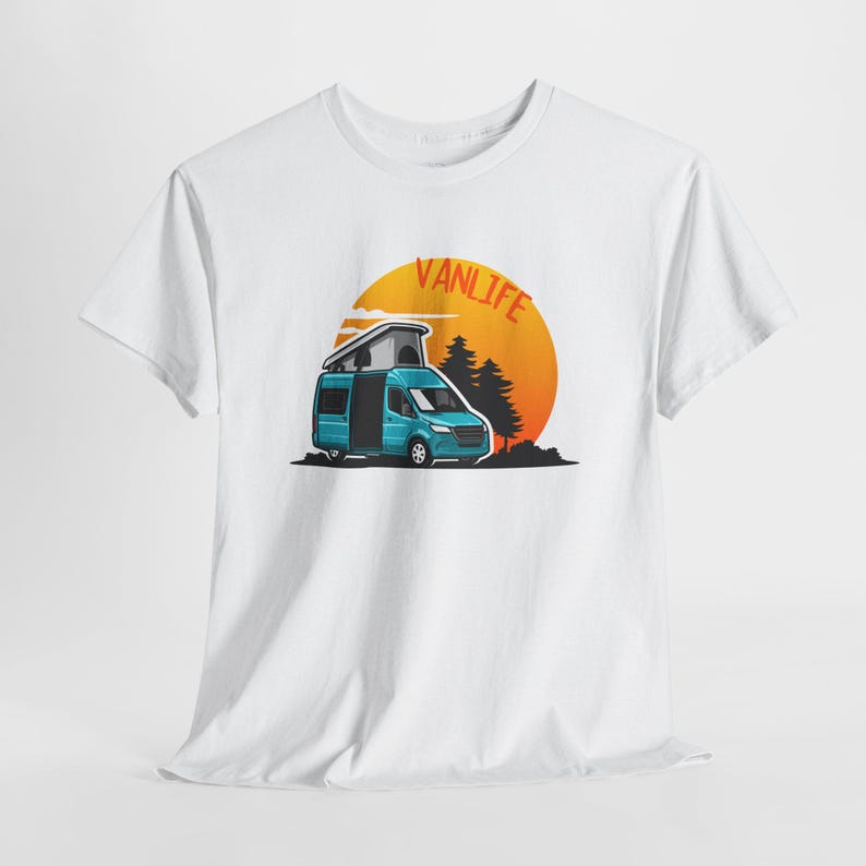 Unisex Vanlife T-shirt, Camping and Road Trip Sweater, Outdoor Adventure Clothing, Camper and Nomad Gift image 4