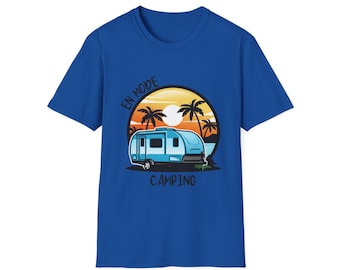 Camiseta retrô para camping - Estilo camping, presente para campistas, entusiastas de caravanas e trailers, suéter masculino para atividades ao ar livre.
