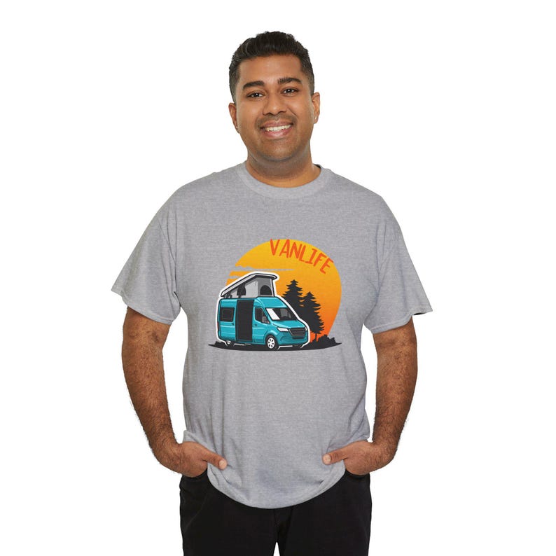 Unisex Vanlife T-shirt, Camping and Road Trip Sweater, Outdoor Adventure Clothing, Camper and Nomad Gift image 2