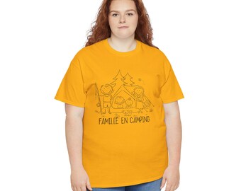 Camiseta para acampamento em família, conjunto de suéter combinando para férias em família, presente para pais que acampam, estampa de barraca com cachorro.