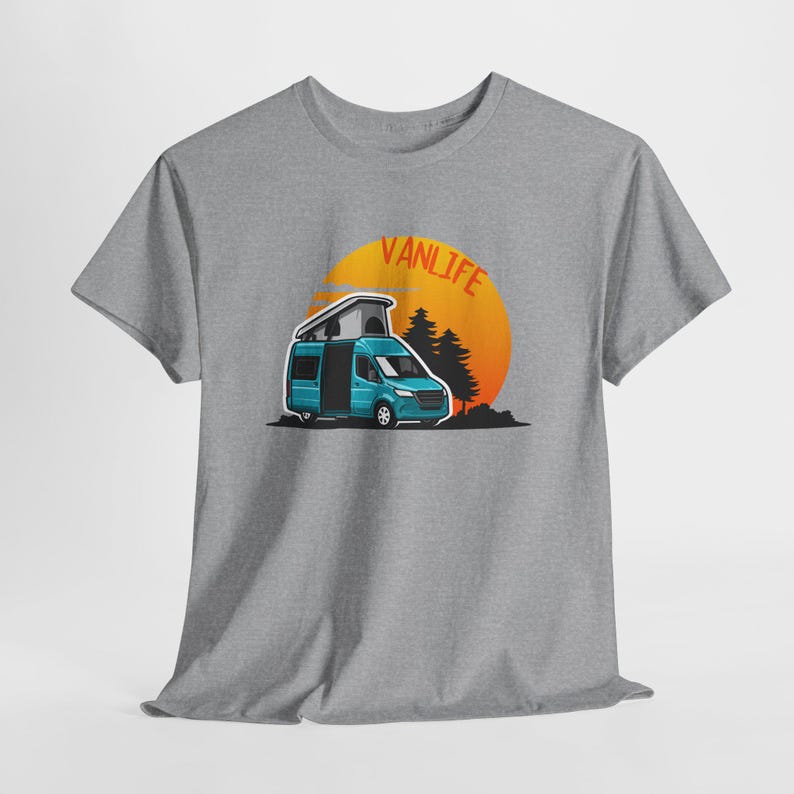 Unisex Vanlife T-shirt, Camping and Road Trip Sweater, Outdoor Adventure Clothing, Camper and Nomad Gift image 5