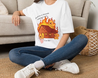 Camiseta de humor sarcástico para adultos, suéter engraçado "Como vai?", presente para colega de trabalho/escritório, sarcasmo no mesmo estilo.