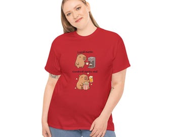 Camiseta Capivara Segunda-feira de Manhã Sexta-feira à Tarde, Suéter Divertido para o Escritório, Presente para Colega, Unissex, Animal Fofo