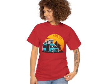 Camiseta unissex Vanlife, moletom para camping e viagens de carro, roupa para aventuras ao ar livre, presente para campistas e nômades.