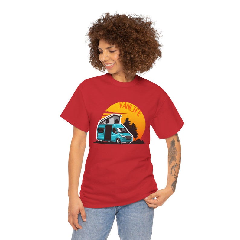 Unisex Vanlife T-shirt, Camping and Road Trip Sweater, Outdoor Adventure Clothing, Camper and Nomad Gift image 1