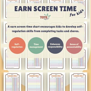Sticker Chart Screen Time Kids Screen Time Chart: Printable Reward Tracker (editable PDF) - Etsy
