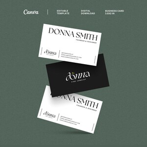 Modello di biglietto da visita moderno con codice QR, biglietto da visita fai da te, biglietto da visita minimalista stampabile, biglietto da visita modificabile Canva, download immediato