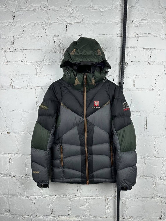 Black Yak Extreme Peak Mens Green Gray Down Jacket Size S Etsy Canada