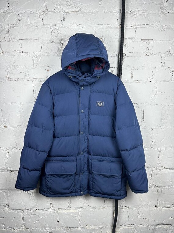 Fred Perry Arctic Down Jacket Mens Blue Size L Puffer Etsy Canada