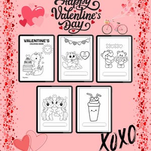 50 Valentine’s Day Coloring Book