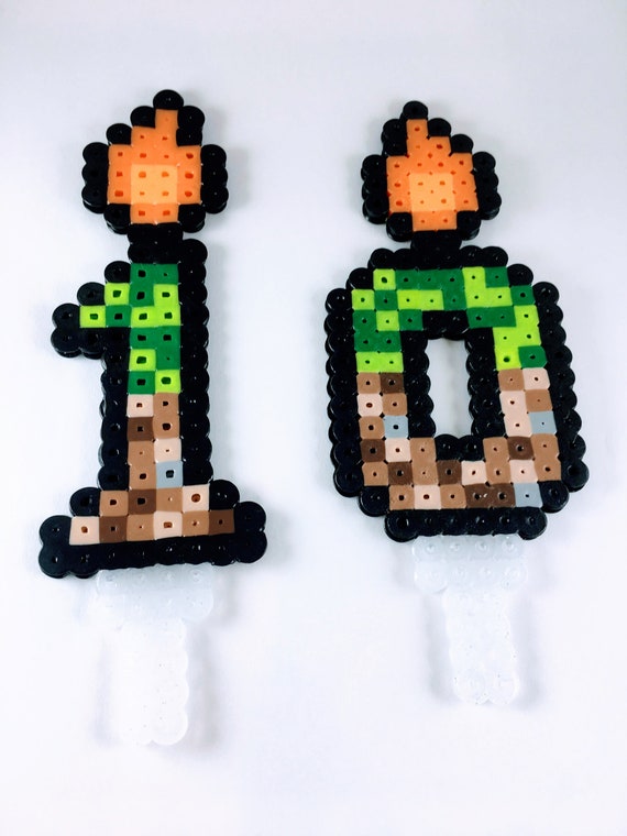 Minecraft Perler Gateau Topper Joyeux Anniversaire Pixel Etsy Canada
