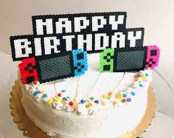 Get that switch!! switch style birthday cake topper/Gamer party/super  bros/ cupcake party/switch party