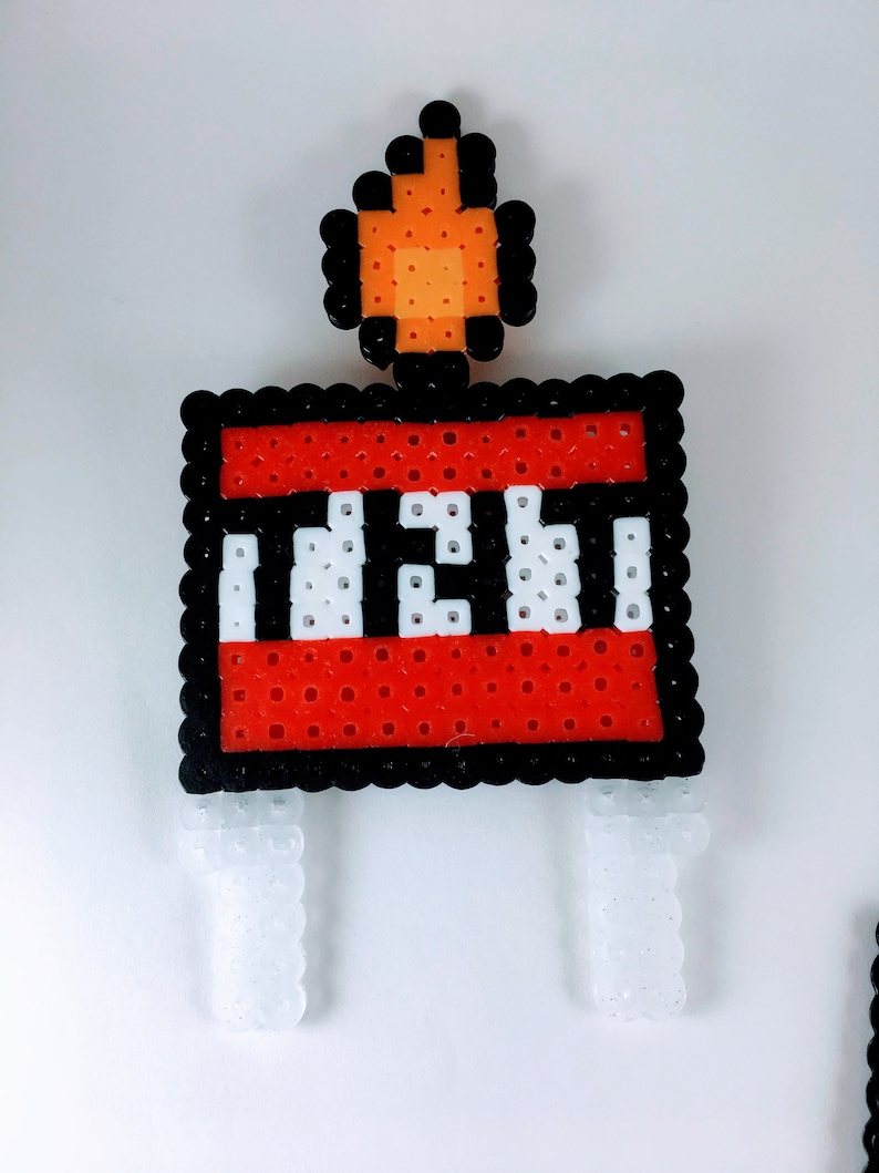 MINECRAFT perler cake topper Happy Birthday pixel art cake Etsy