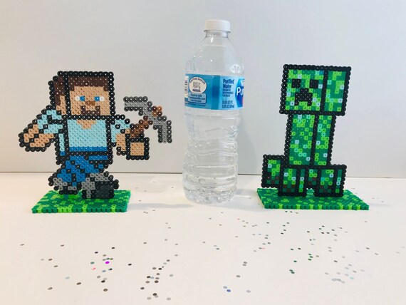 Minecraft Cake Topper Joyeux Anniversaire Pixel Art 8 Bits Etsy France