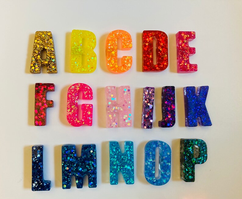 Alphabet resin resin lettersAZsensory Etsy