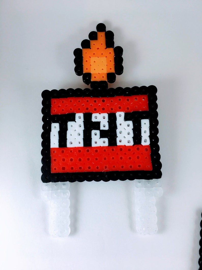 Mine Craft Themed cake topper, Happy Birthday, 8 bit pixel fan art, cake toppers, party favors, TNT candles, custom numbers image 5