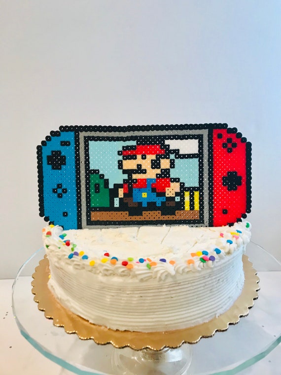 Confidencial compañero lanzadera Nintendo cambiar estilo pastel de cumpleaños topper / Mario - Etsy España