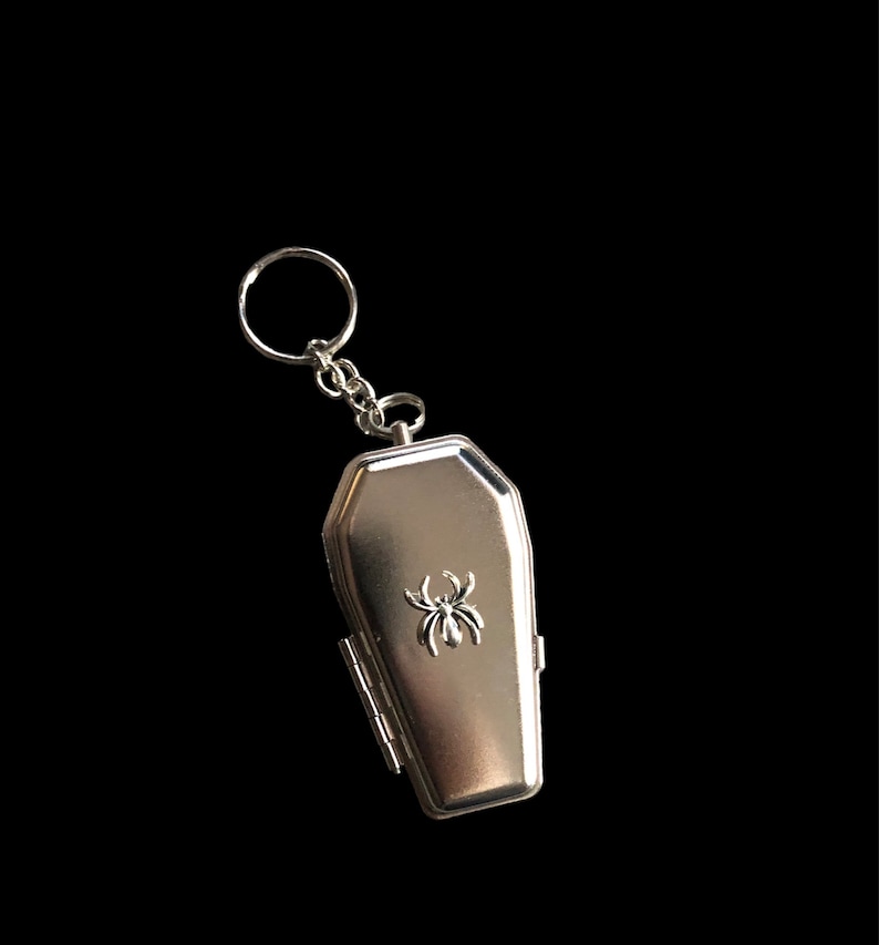 Coffin Keychain Portable Ashtray Goth Coffin Tinplate Etsy