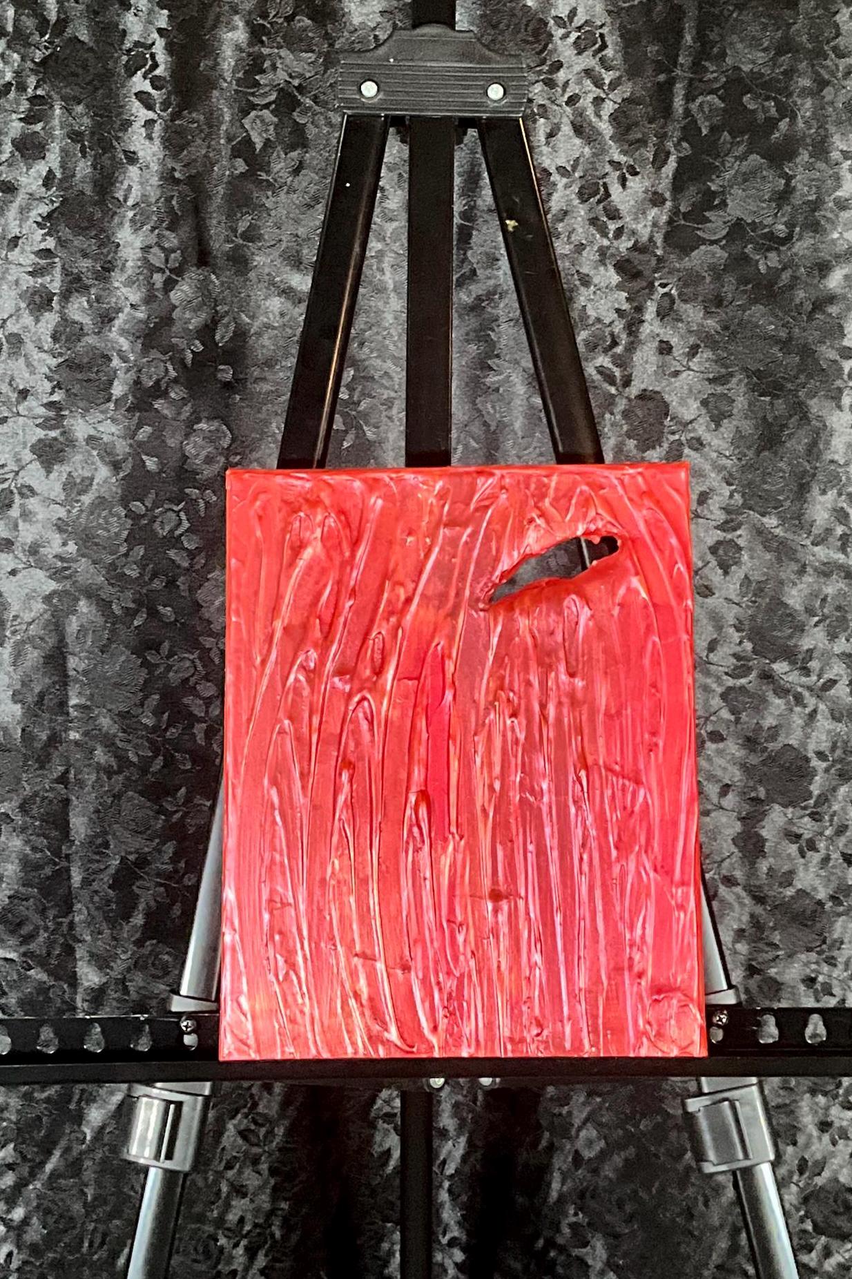 絵画14：抽象的なアクリル画、カラフルなマキシマリストアートワーク